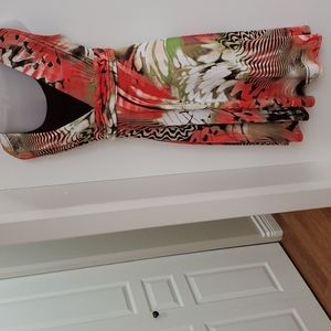 Flattering fit! Clientele Swingy Dress Tie Back Med 36-38 bust